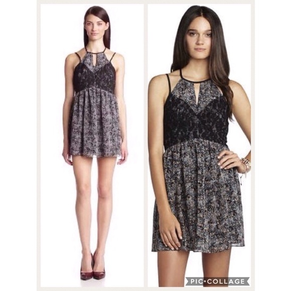 đź’•BCBGENERATIONđź’• Short Print Dress with Lace Trim 8 - Picture 2 of 6